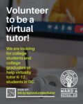 💻 Volunteer with Serve Your City/Ward 6 Mutual Aid’s Virtual Tutoring Program to support K–12 students in Washington, DC. We welcome college and graduate students, as well as professionals, who are interested in helping keep our students engaged and thriving academically. ➡️ Visit bit.ly/sycvolunteertutor (link in Linktree in bio) to learn more.