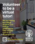 💻 Volunteer with Serve Your City/Ward 6 Mutual Aid’s Virtual Tutoring Program to support K–12 students in Washington, DC. We welcome college and graduate students, as well as professionals, who are interested in helping keep our students engaged and thriving academically. ➡️ Visit bit.ly/sycvolunteertutor (link in Linktree in bio) to learn more.